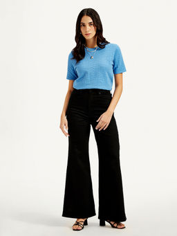 Levi's - Women High Rise Ribcage Black Bell Bottom Jeans