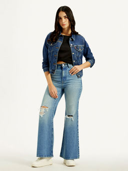 Levi's - Women High Rise Ribcage Blue Bell Bottom Jeans