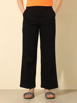 U.S. POLO ASSN. - Women Black High Rise Wide Leg Jeans