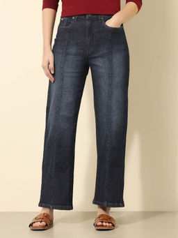 U.S. POLO ASSN. - Women Charcoal High Rise Wide Leg Fit Jeans