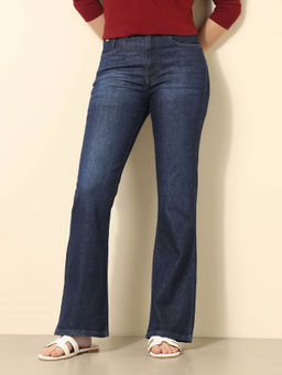 U.S. POLO ASSN. - Women Navy Blue High-Rise Straight Jeans