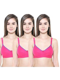 Bodycare - Pack of 3 Perfect Coverage Bra In Rani Colour