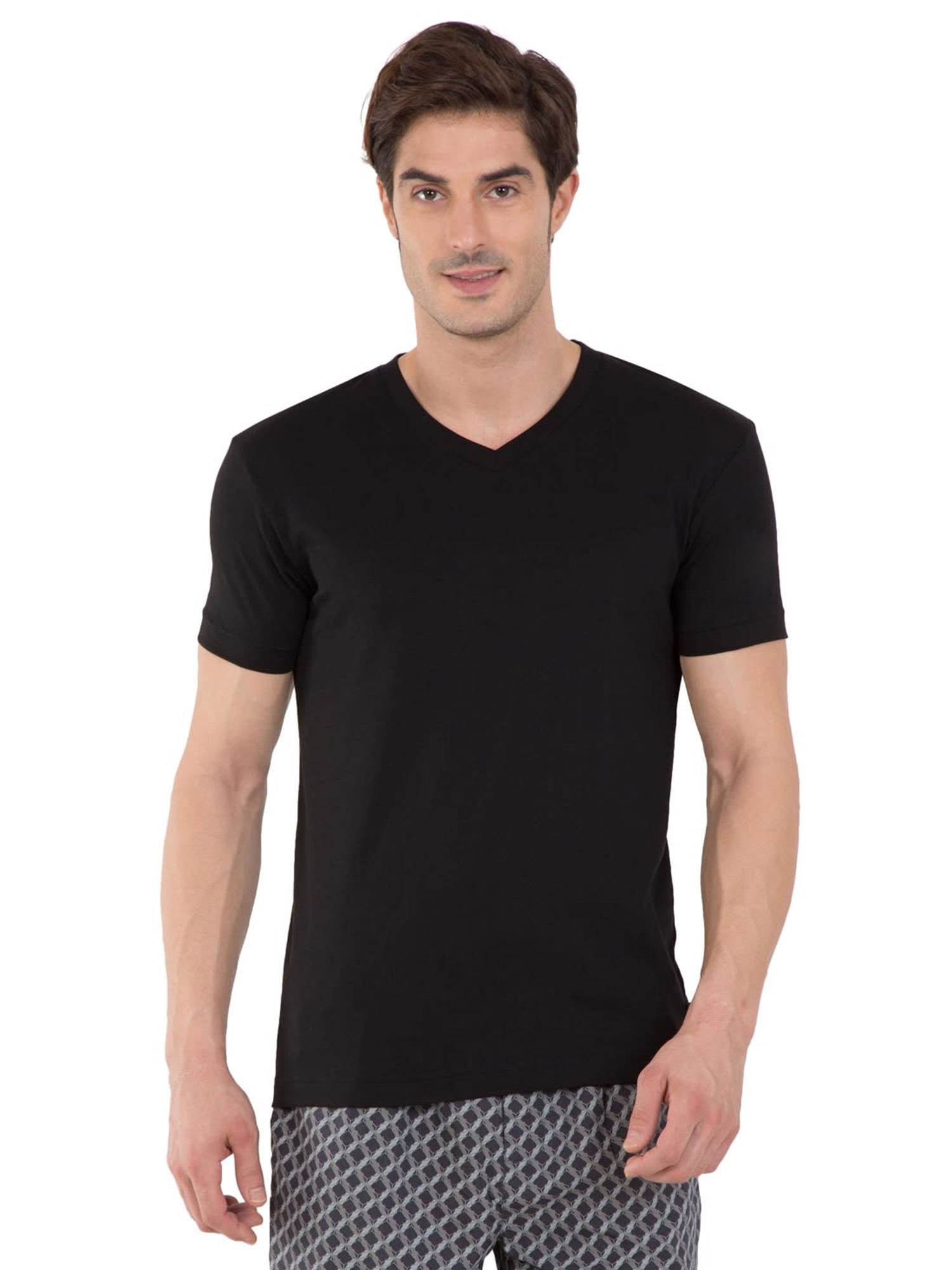 Buy Jockey Black V-Neck T-Shirt Online 