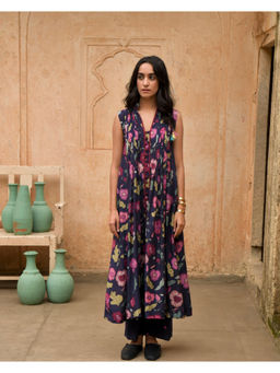 Taro India - Purple Carnation Shirt Anarkali Kurta and Pant