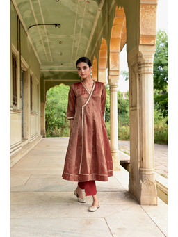 Taro India - Brown Nalini Anarkali Kurta and Pant