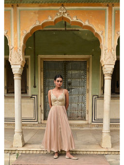 Taro India - Beige Gulmohar Dress