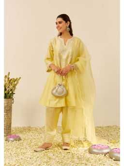 Sheetal Batra - Aiza - Yellow Short Chauga with Salwar