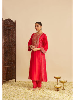 Sheetal Batra - Esra - Red Long Chauga with Salwar