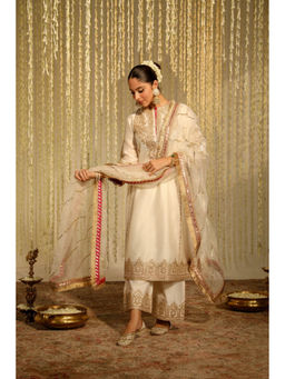 Sheetal Batra - Mahika - Daisy Ivory Long Kurta with Palazzo and Dupatta