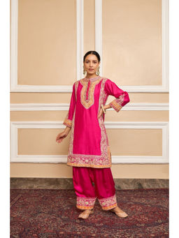 Sheetal Batra - Naayaab - Hot pink Short Kurta with Salwar and Dupatta