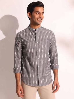 Fabindia - Grey Printed Regular Shirt