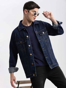 SHOWOFFFF - Solid Blue Denim Jacket