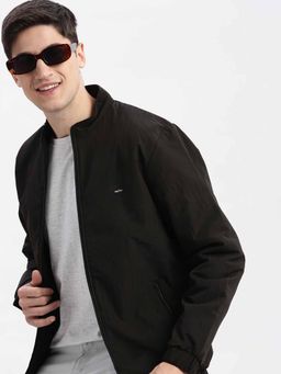 SHOWOFF - Striped Black Bomber Jacket