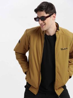 SHOWOFF - Solid Mustard Bomber Jacket