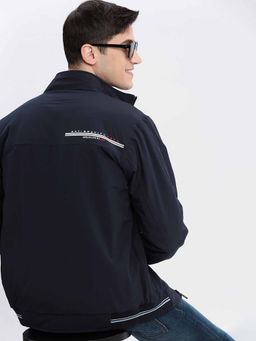 SHOWOFFFF - Solid Blue Bomber Reversible Jacket