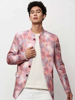 SHOWOFF - Multicolor Mandari Neck Printed Blazer