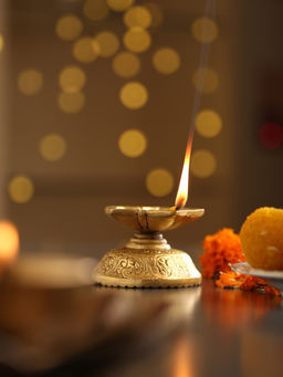 Revive Home - Flower Shape Brass Diya