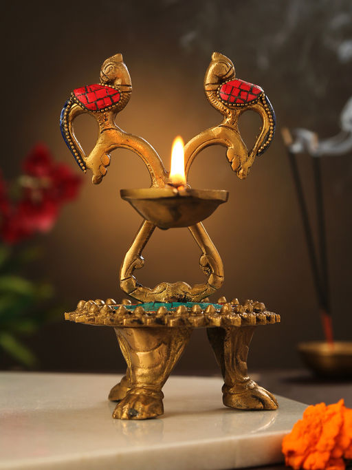 Revive Home Bird Lamp with Stones & Stand