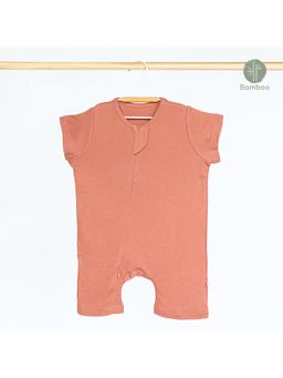 Cocoon Care - Pink Bamboo Knit Short Sleeve Romper for Babies