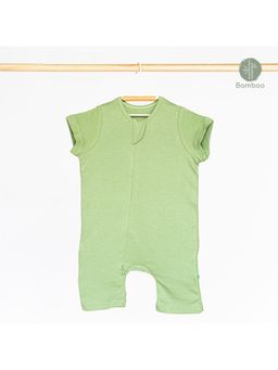 Cocoon Care - Green Bamboo Knit Short Sleeve Romper for Babies
