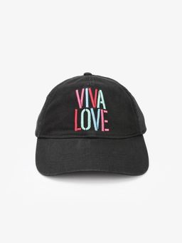 Calvin Klein - Typography Black Cotton Baseball Cap