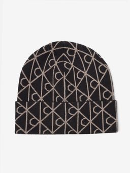 Calvin Klein - Logo Black Viscose Beanie Cap