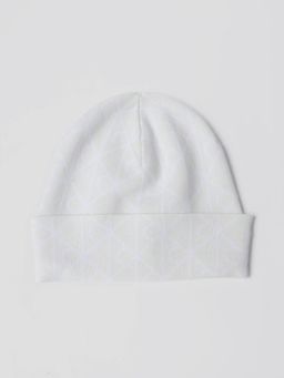 Calvin Klein - Logo White Viscose Beanie Cap