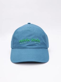 Calvin Klein - Embroidered Blue Cotton Baseball Cap