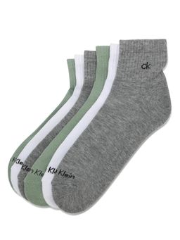 Calvin Klein - Solid Multi-Color Polyester Socks (Pack of 6)