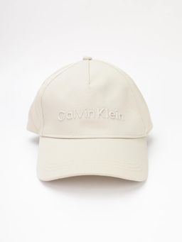 Calvin Klein - Embroidered Beige Cotton Baseball Cap