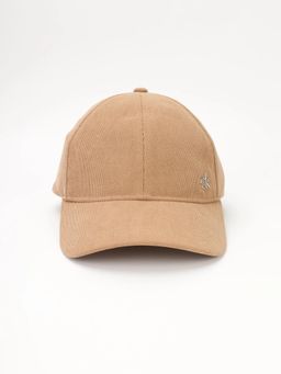 Calvin Klein - Solid Beige Polyester Baseball Cap