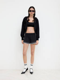 Cider - Terry Solid Zipper Oversized Hoodie
