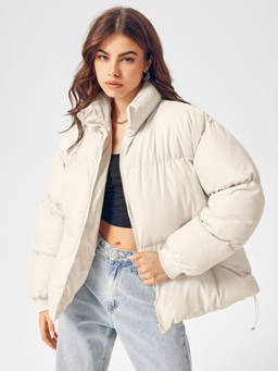 Cider - Zip Front Collared Puffer Jacket