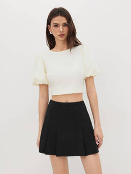 Cider - Mid Rise Pleated Skirt