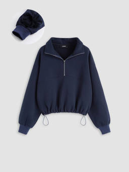 Cider - Fleece Zip Through Drawstring Sweatshirt