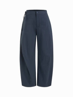 Cider - Cotton-blend Low Rise Tie Side Barrel-leg Trousers