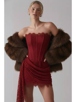 Cider - Lace Tube Tie Back Dress