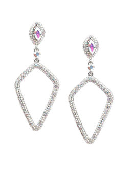 Odette - Women White Teardrop Dangler Earrings