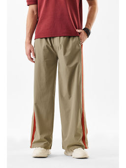 Snitch - Beige Solid Relaxed Casual Track Pants for Men