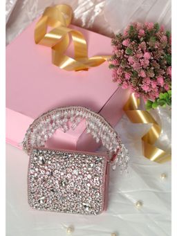 NR by Nidhi Rathi - Women Rose & White Embroidered Box Clutch