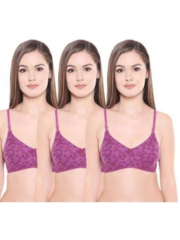 Bodycare - Pack of 3 Perfect Coverage Bra In Wine Colour