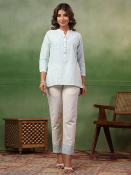 SPAN - Blue A-Line Printed Co-Ord