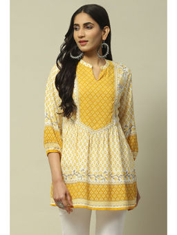 Rangriti - Women Yellow Rayon Indie Kurti