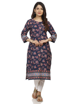 Rangriti - Women Blue Straight Kurta