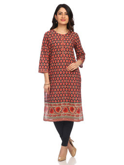 Rangriti - Women Red Straight Kurta