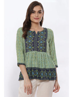 Rangriti - Women Multi Color Viscose Rayon Short Kurti