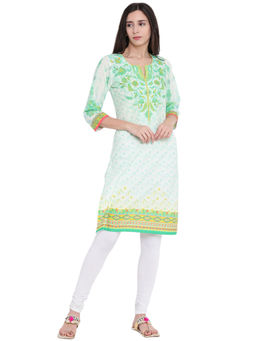 Rangriti - Women Green Straight Kurta