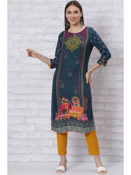 Rangriti - Women Multi Color Straight Kurta