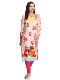 Rangriti - Women Off White Straight Kurta