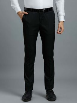 Reid & Taylor - Men Black Polyviscose Formal Trouser